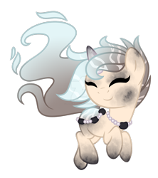 Size: 1600x1803 | Tagged: safe, artist:crystal-tranquility, oc, oc:nicoal, deviantart watermark, female, filly, obtrusive watermark, original species, pond pony, simple background, solo, transparent background, watermark
