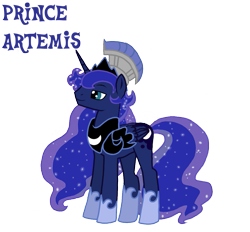 Size: 1129x1046 | Tagged: safe, artist:jaquelindreamz, artist:kayman13, character:princess luna, species:pony, male alicorn, prince artemis, rule 63