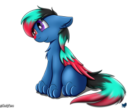 Size: 2000x1700 | Tagged: safe, artist:cloufy, oc, species:pony, hybrid, paws, sitting, solo, wings