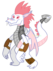 Size: 768x1024 | Tagged: safe, artist:ponkus, character:fizzle, species:dragon, armor, male, solo
