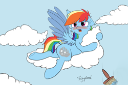 Size: 1500x1000 | Tagged: safe, artist:fajnyziomal, character:derpy hooves, species:pegasus, species:pony, female, mare, solo
