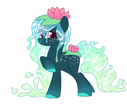 Size: 1024x836 | Tagged: safe, artist:crystal-tranquility, oc, oc:swamp lily, species:pony, female, mare, original species, pond pony, simple background, solo, transparent background
