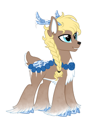 Size: 1102x1387 | Tagged: safe, artist:crystal-tranquility, oc, species:deer, male, original species, pond pony, simple background, solo, transparent background