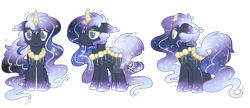 Size: 1600x693 | Tagged: safe, artist:crystal-tranquility, oc, oc:starry heavens, deviantart watermark, male, obtrusive watermark, original species, pond pony, simple background, solo, transparent background, watermark