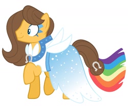 Size: 1400x1200 | Tagged: safe, artist:carouselunique, base used, character:caramel, species:earth pony, species:pony, kindverse, clothing, crossdressing, drag queen, dress