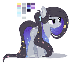 Size: 474x413 | Tagged: safe, artist:nika-rain, oc, oc only, oc:alta, species:earth pony, species:pony, cute, female, reference, reference sheet, solo, stars