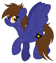 Size: 2155x2431 | Tagged: safe, artist:ponkus, oc, oc:dauntless, species:pegasus, species:pony, fallout equestria, scarred, simple background, solo