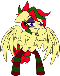 Size: 2012x2576 | Tagged: safe, artist:nekro-led, oc, oc only, oc:attraction, species:pegasus, species:pony, bipedal, blowing a kiss, blushing, clothing, cute, femboy, leggings, male, socks, stallion, trap