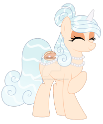 Size: 1024x1239 | Tagged: safe, artist:crystal-tranquility, oc, oc:pearly shores, species:pony, female, mare, obtrusive watermark, original species, pond pony, simple background, solo, transparent background, watermark