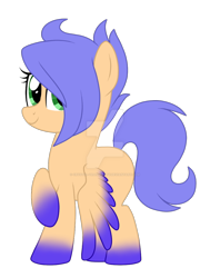 Size: 800x1060 | Tagged: safe, artist:crystal-tranquility, oc, oc:feather fall, species:pegasus, species:pony, colored wings, colored wingtips, deviantart watermark, female, filly, obtrusive watermark, simple background, solo, transparent background, watermark