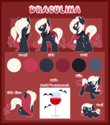 Size: 1600x1829 | Tagged: safe, artist:crystal-tranquility, oc, oc only, oc:draculina, species:bat pony, species:pony, baby, baby pony, female, filly, mare, reference sheet, simple background, solo, transparent background