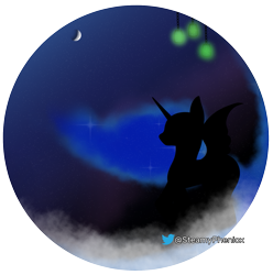 Size: 1479x1492 | Tagged: safe, artist:phenioxflame, character:nightmare moon, character:princess luna, species:pony, female, nightmare night, solo