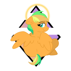 Size: 1800x1800 | Tagged: safe, artist:ponkus, oc, species:pegasus, species:pony, bedroom eyes, female, halo, mare, simple background, solo, transparent background