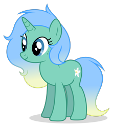 Size: 4220x4784 | Tagged: safe, artist:limedreaming, oc, oc only, oc:lily pond, species:pony, species:unicorn, cute, female, freckles, mare, ocbetes, profile, simple background, smiling, solo, standing, transparent background, vector