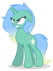 Size: 4053x5427 | Tagged: safe, artist:limedreaming, oc, oc only, oc:lily pond, species:pony, species:unicorn, angry, female, freckles, mare, simple background, solo, transparent background, vector
