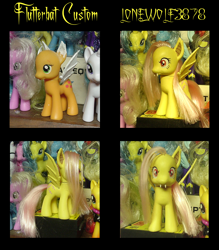 Size: 1422x1625 | Tagged: safe, artist:lonewolf3878, character:flutterbat, character:fluttershy, species:bat pony, species:pony, bat ponified, brushable, custom, female, irl, photo, race swap, toy