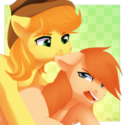 Size: 2500x2500 | Tagged: safe, artist:nika-rain, character:braeburn, oc, species:earth pony, species:pony, commission, cute, male, simple background