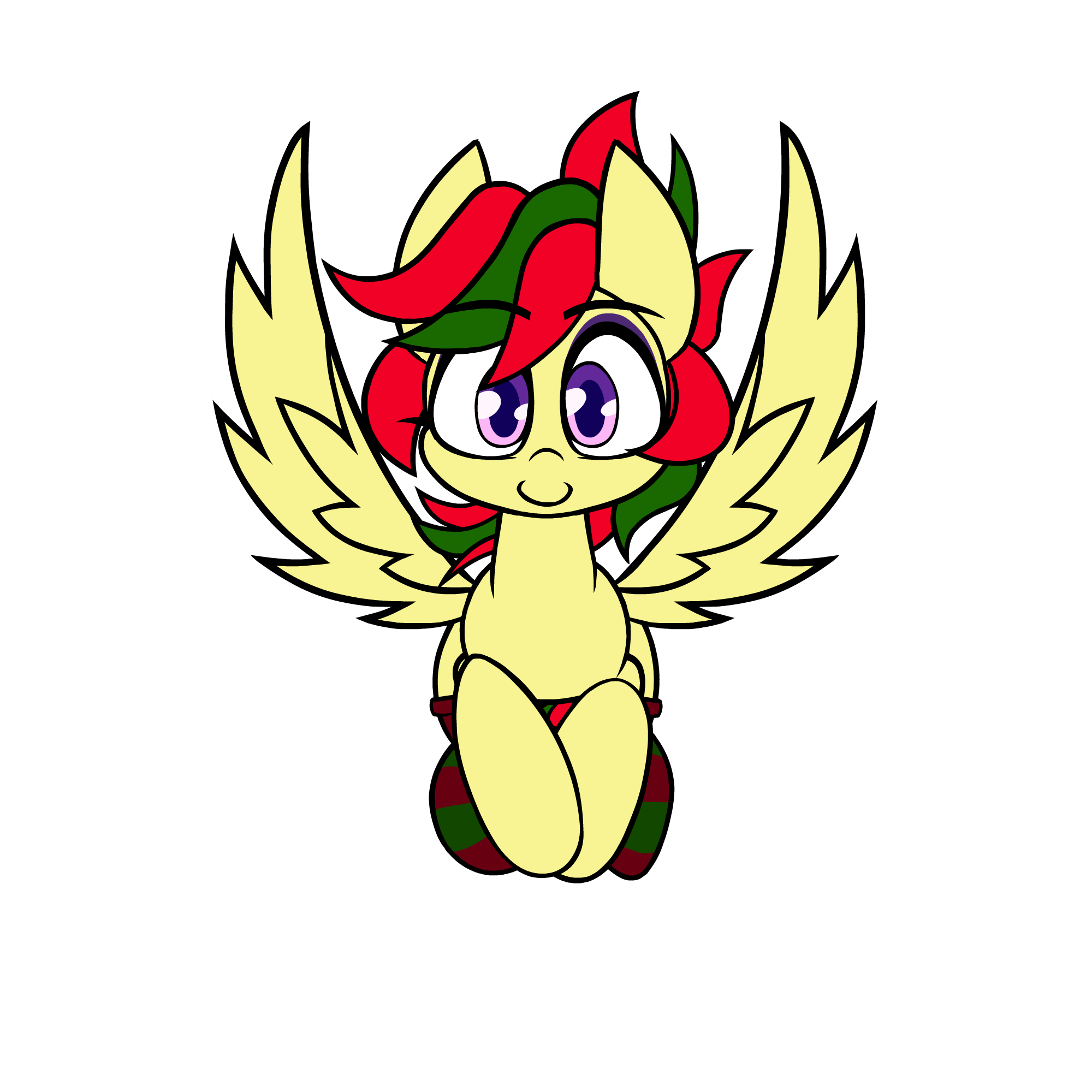 Size: 2000x2000 | Tagged: safe, artist:nekro-led, part of a set, oc, oc only, oc:attraction, species:pegasus, species:pony, animated, clothing, cute, eyeshadow, flying, gif, looking at you, loop, makeup, simple background, smiling, socks, solo, white background, ych result