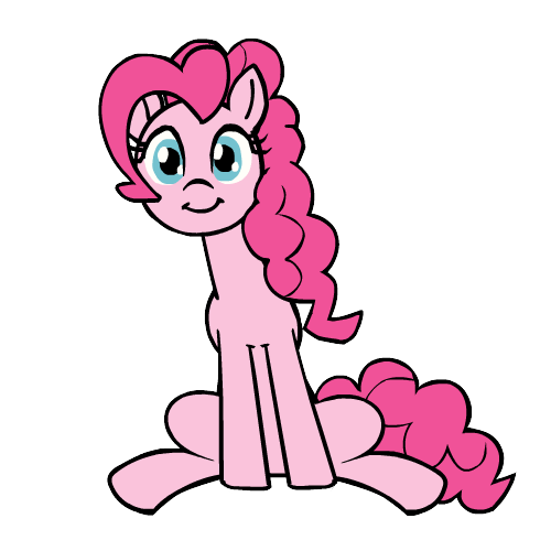Size: 500x500 | Tagged: safe, artist:whateverbender, part of a set, character:pinkie pie, species:earth pony, species:pony, animated, cute, diapinkes, female, frame by frame, gif, mare, metronome, simple background, sitting, smiling, solo, transparent background