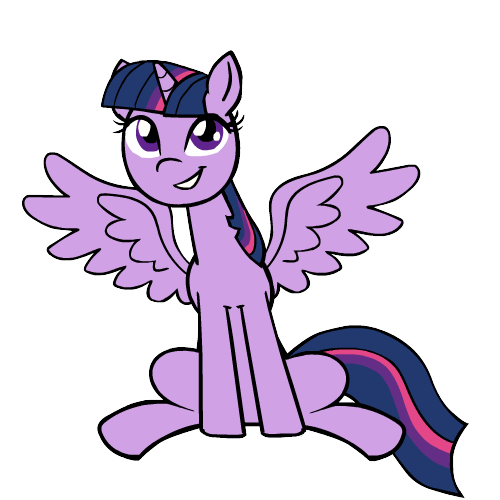 Size: 500x500 | Tagged: safe, artist:whateverbender, part of a set, character:twilight sparkle, character:twilight sparkle (alicorn), species:alicorn, species:pony, animated, cute, female, frame by frame, gif, mare, simple background, sitting, smiling, solo, transparent background, twiabetes