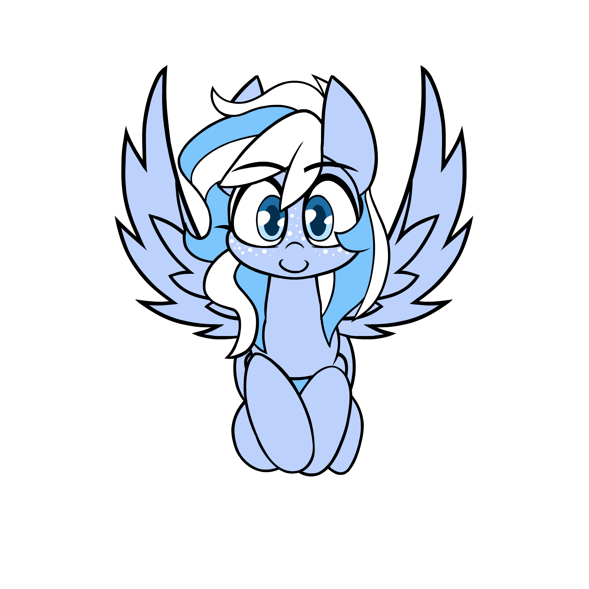 Size: 2000x2000 | Tagged: safe, artist:nekro-led, part of a set, oc, oc only, oc:falling skies, species:pegasus, species:pony, animated, cute, flight cycle, gif, looking at you, loop, simple background, smiling, solo, white background, ych result