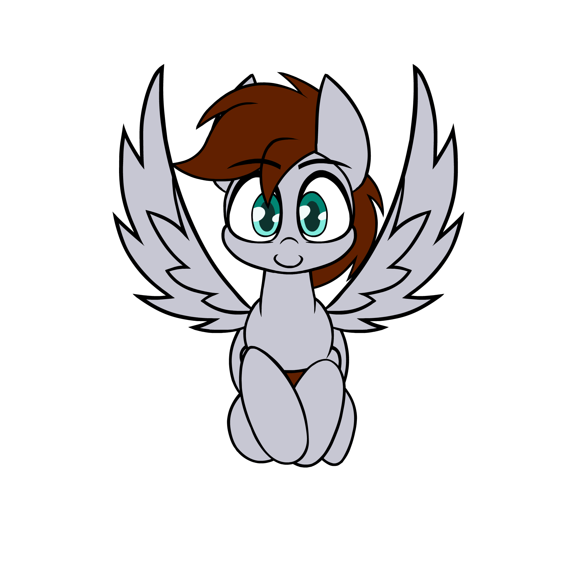 Size: 2000x2000 | Tagged: safe, artist:nekro-led, part of a set, oc, oc only, oc:flower pot, species:pegasus, species:pony, animated, cute, flight cycle, gif, looking at you, loop, simple background, smiling, solo, white background, ych result