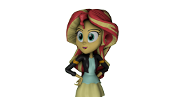 Size: 4195x2360 | Tagged: safe, artist:fazbearsparkle, character:sunset shimmer, my little pony:equestria girls, 3d, female, simple background, solo, source filmmaker, transparent background