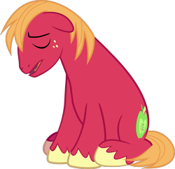 Size: 1403x1359 | Tagged: safe, artist:ponkus, edit, editor:slayerbvc, character:big mcintosh, species:earth pony, species:pony, accessory-less edit, male, missing accessory, simple background, solo, stallion, transparent background, unshorn fetlocks, vector, vector edit