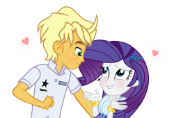 Size: 2105x1433 | Tagged: safe, artist:darbypop1, character:ragamuffin, character:rarity, ship:rarimuffin, my little pony:equestria girls, blushing, female, heart, male, ragamuffin (equestria girls), shipping, simple background, straight, transparent background, vector