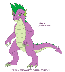 Size: 1935x2123 | Tagged: safe, artist:pyrus-leonidas, part of a set, character:spike, species:dragon, series:mortal kombat:defenders of equestria, colored claws, crossover, looking at you, male, mortal kombat, part of a series, simple background, solo, transparent background, video game crossover