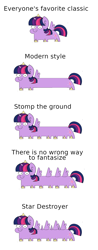 Size: 860x2204 | Tagged: safe, artist:julunis14, edit, character:twilight sparkle, character:twilight sparkle (alicorn), species:alicorn, species:pony, comic, crossover, female, horn, long pony, majestic as fuck, mare, multiple horns, multiple wings, simple background, smiling, solo, spaceship, spread wings, squatpony, star destroyer, star wars, there is no wrong way to fantasize, this isn't even my final form, twiggie, wat, white background, wide eyes, wings, xk-class end-of-the-world scenario
