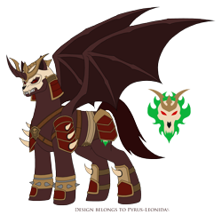 Size: 2266x2194 | Tagged: safe, artist:pyrus-leonidas, species:alicorn, species:pony, series:mortal kombat:defenders of equestria, armor, clothing, crossover, male, mortal kombat, ponified, shao kahn, simple background, stallion, transparent background
