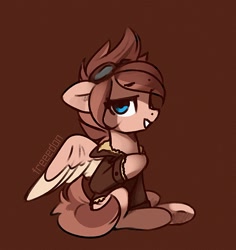 Size: 1312x1389 | Tagged: safe, artist:freeedon, oc, oc only, species:pegasus, species:pony, clothing, goggles, jacket, solo