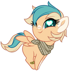 Size: 836x854 | Tagged: safe, artist:crystal-tranquility, oc, oc:sunlight, species:pegasus, species:pony, chibi, heart eyes, simple background, solo, transparent background, wingding eyes