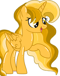 Size: 1260x1602 | Tagged: safe, artist:circuspaparazzi5678, base used, oc, oc only, species:alicorn, species:pony, adoptable, adopts, deviantart points, expensive adopts, golden pony, shiny, simple background, solo, transparent background, wavy mane