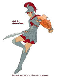 Size: 1600x2152 | Tagged: safe, artist:pyrus-leonidas, part of a set, character:flash magnus, species:human, series:mortal kombat:defenders of equestria, 300, armor, boots, crossover, helmet, humanized, looking at you, male, man, mortal kombat, shield, shoes, simple background, solo, sword, this is sparta, transparent background, weapon