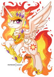 Size: 1600x2263 | Tagged: safe, artist:julunis14, character:nightmare star, species:alicorn, species:pony, female, fire, mane of fire, mare, simple background, solo, transparent background
