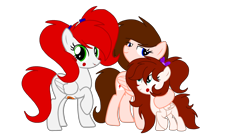Size: 3049x1694 | Tagged: safe, artist:circuspaparazzi5678, base used, oc, oc:breanna, oc:circus harmony, species:pegasus, species:pony, circusverse, animatronic, animatronic pony, circus baby, clown, clown pony, crossover, family, female, filly, five nights at freddy's, five nights at freddy's sister location, simple background, transparent background