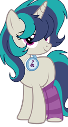 Size: 1736x3216 | Tagged: safe, artist:circuspaparazzi5678, base used, oc, oc:elastic cannon, parent:octavia melody, parent:vinyl scratch, parents:scratchtavia, species:pony, species:unicorn, clothing, female, headphones, magical lesbian spawn, mare, next generation, offspring, redesign, shipping, simple background, socks, solo, striped socks, transparent background
