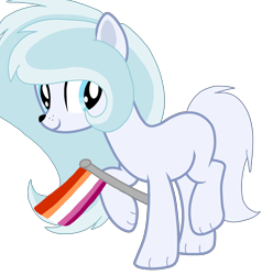 Size: 2265x2378 | Tagged: safe, artist:circuspaparazzi5678, base used, oc, oc only, oc:arctic breeze, species:earth pony, species:fox, species:pony, arctic fox, arctic fox pony, female, lesbian, lesbian pride flag, paws, pride, pride flag, pride month, simple background, solo, transparent background