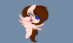 Size: 752x444 | Tagged: safe, artist:circuspaparazzi5678, base used, oc, oc:breanna, species:pegasus, species:pony, my little pony:pony life, flying, one eye closed, solo, wink