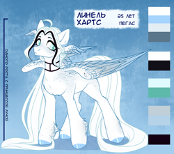 Size: 1700x1500 | Tagged: safe, artist:nika-rain, oc, oc:linel hearts, species:pegasus, species:pony, freckles, reference, reference sheet, solo, wings, wings on head
