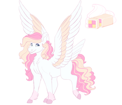 Size: 2300x2000 | Tagged: safe, artist:uunicornicc, oc, parent:fluttershy, parent:high winds, species:pegasus, species:pony, female, magical lesbian spawn, mare, offspring, parents:flutterwinds, simple background, solo, tail feathers, two toned wings, white background, wings