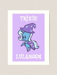 Size: 480x640 | Tagged: safe, artist:pinipy, edit, editor:redbubble.com, character:trixie, frame, poster, print