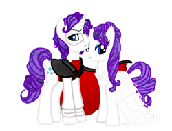 Size: 900x688 | Tagged: source needed, safe, artist:jaquelindreamz, character:rarity, species:pony, species:unicorn, clothing, costume, elusive, female, gaston leruox, male, mare, phantom of the opera, ponidox, rarilusive, rule 63, self ponidox, selfcest, shipping, simple background, stallion, straight, transparent background