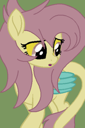 Size: 311x468 | Tagged: safe, artist:circuspaparazzi5678, base used, oc, oc only, oc:kristina hooves, parent:discord, parent:fluttershy, species:pegasus, species:pony, g4, draconequus hybrid, movie accurate, solo