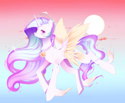 Size: 2696x2222 | Tagged: safe, artist:clefficia, character:princess celestia, species:pony, g4, female, small wings, solo, wings