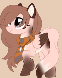 Size: 2456x3066 | Tagged: safe, artist:circuspaparazzi5678, base used, oc, oc:yasy fox, species:pegasus, species:pony, g4, clothing, freckles, gift art, jewelry, necklace, ponimal, scarf, solo