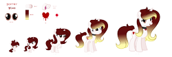 Size: 6000x2000 | Tagged: safe, artist:darbypop1, oc, oc:destiny blood, species:pony, species:unicorn, g4, age progression, baby, baby pony, female, filly, high res, mare, simple background, solo, transparent background