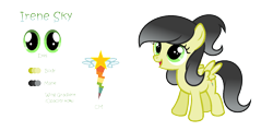 Size: 1500x719 | Tagged: safe, artist:darbypop1, oc, oc:irene sky, species:pegasus, species:pony, g4, female, filly, simple background, solo, transparent background